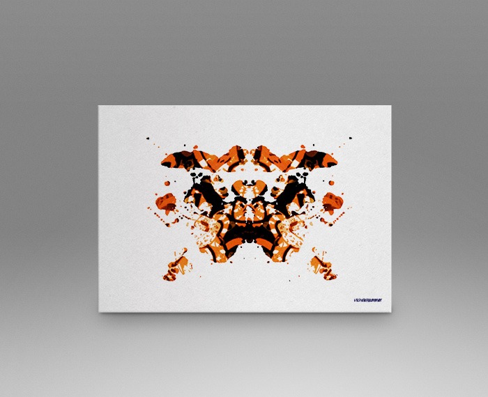 Orange Rorschach Test Print