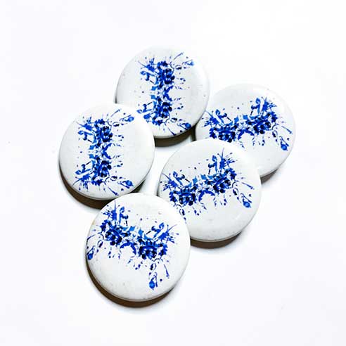 Blue Rorschach Test Button