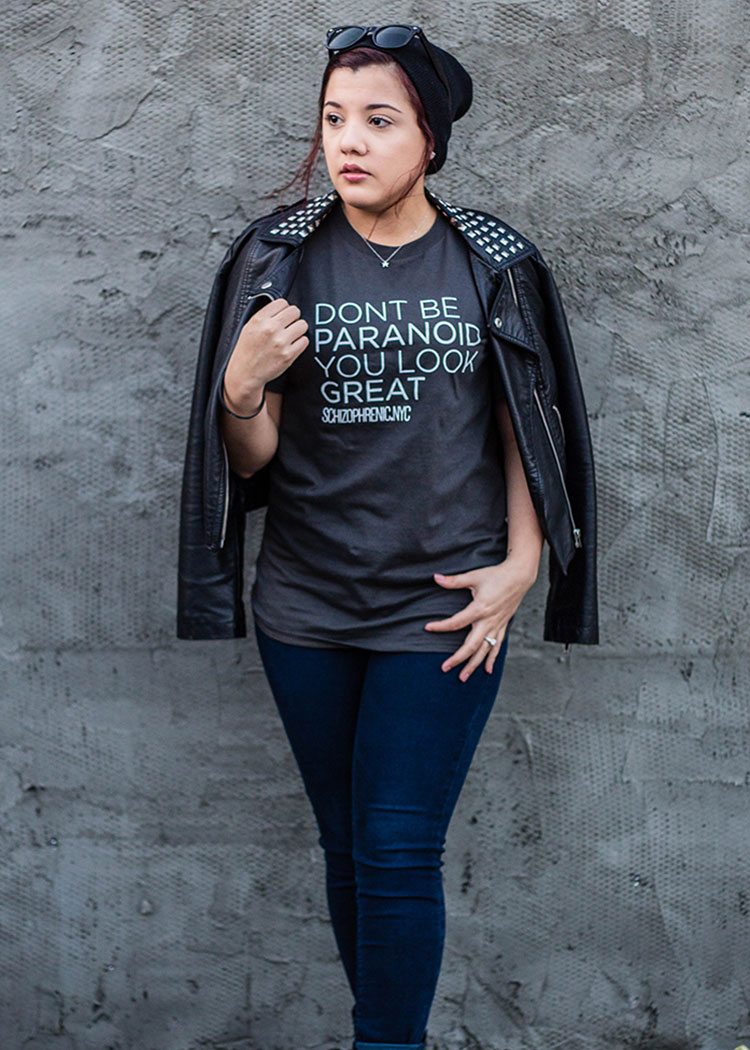 Don't Be Paranoid You Look Great Mental Health T-Shirt - Image 3