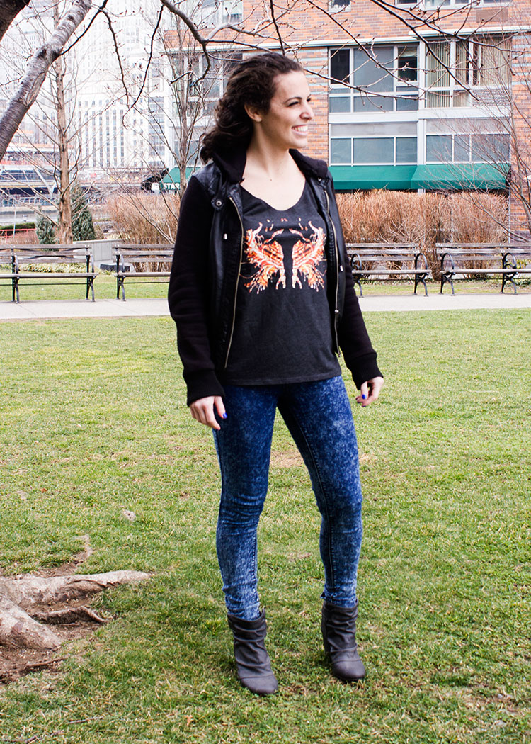 New Yorker Michelle P. Fire Ink Rorschach Test Tank Photoshoot