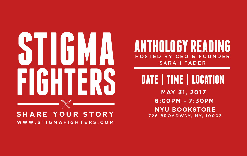 Michelle will be reading an essay at the Stigma Fighters event at NYU!