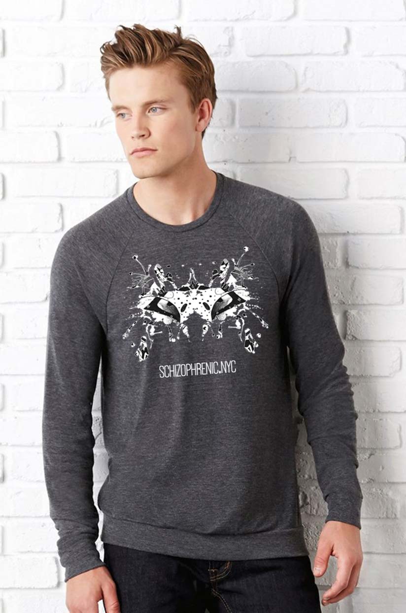 Black & white rorschach test relaxed sweater