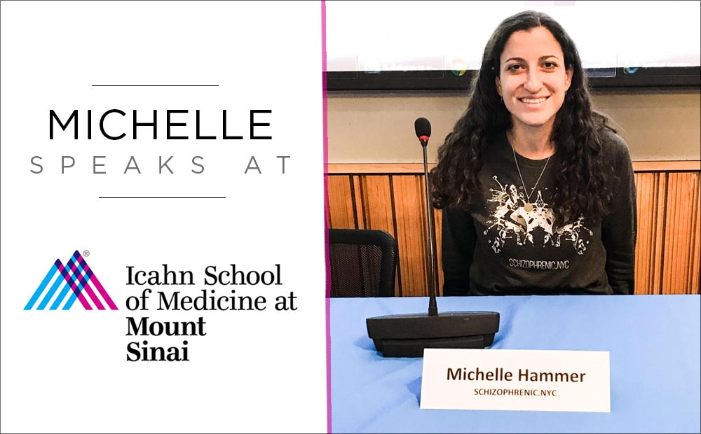 Schizophrenic.NYC Founder, Michelle, Speaks at Mt. Sinai Hospital