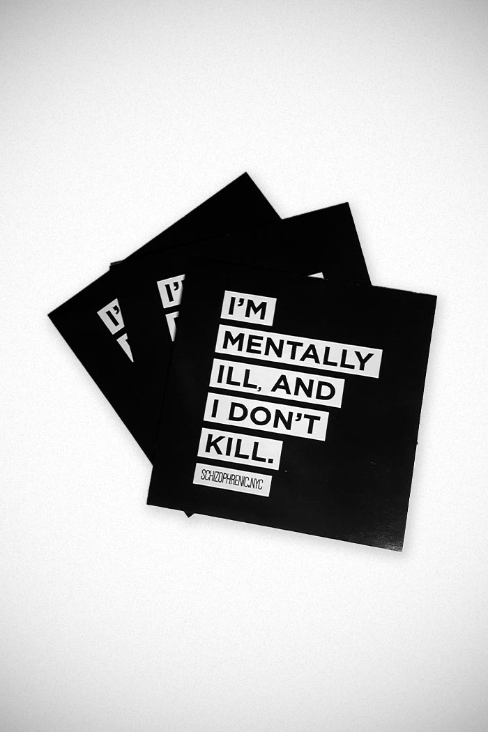 I'm mentally ill and i don't kill - mental health awareness stickers