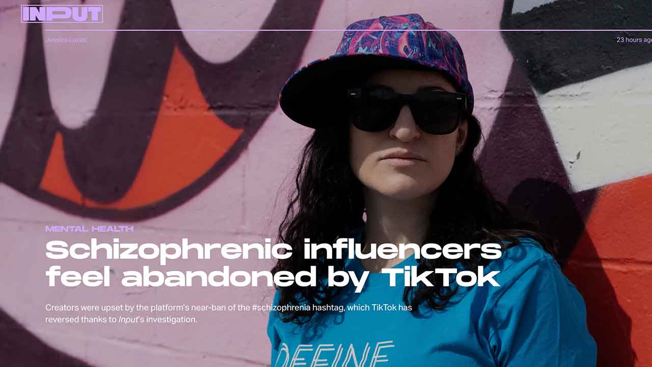 Schizophrenic influencers feel abandoned by TikTok