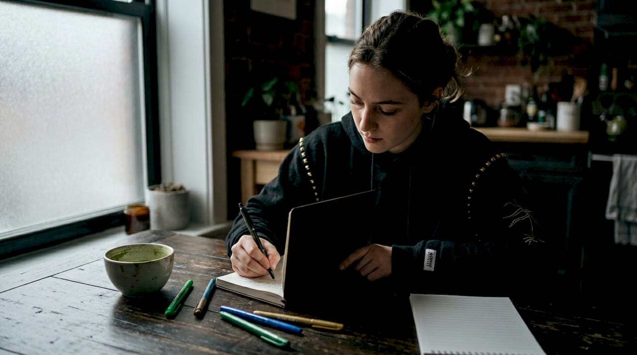 Person journaling about mental health empowerment