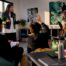 Teacher instructing diverse students on mental health