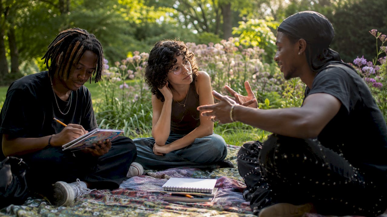 Group discussing mental health intersectionality concepts