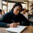 Woman preparing to advocate for herself