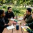 Diverse group discussing mental health advocacy