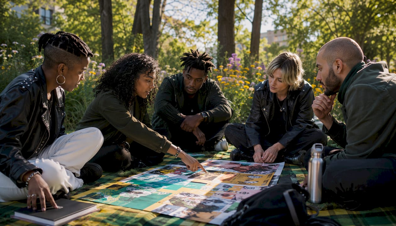 Diverse group collaborating in advocacy meeting