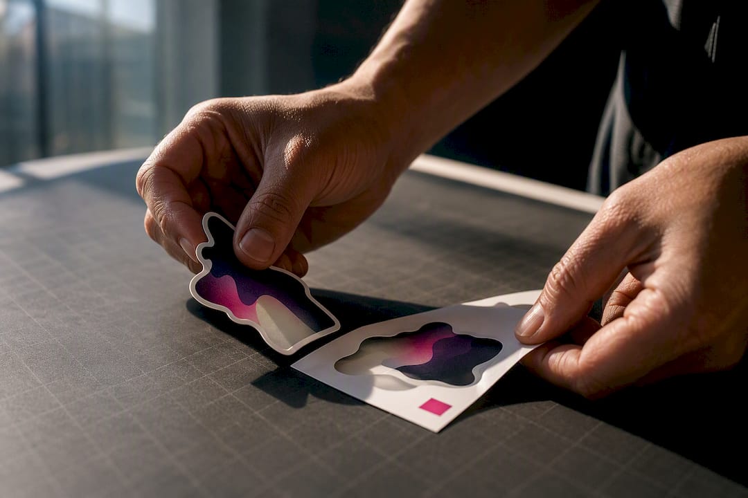 Comparing die cut and kiss cut stickers