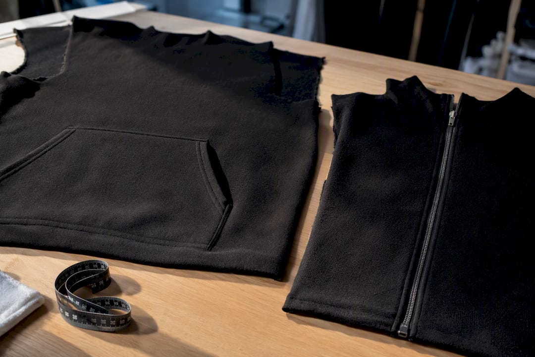 Pullover and zip hoodie construction details