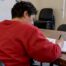 Organizer completing a rally permit application