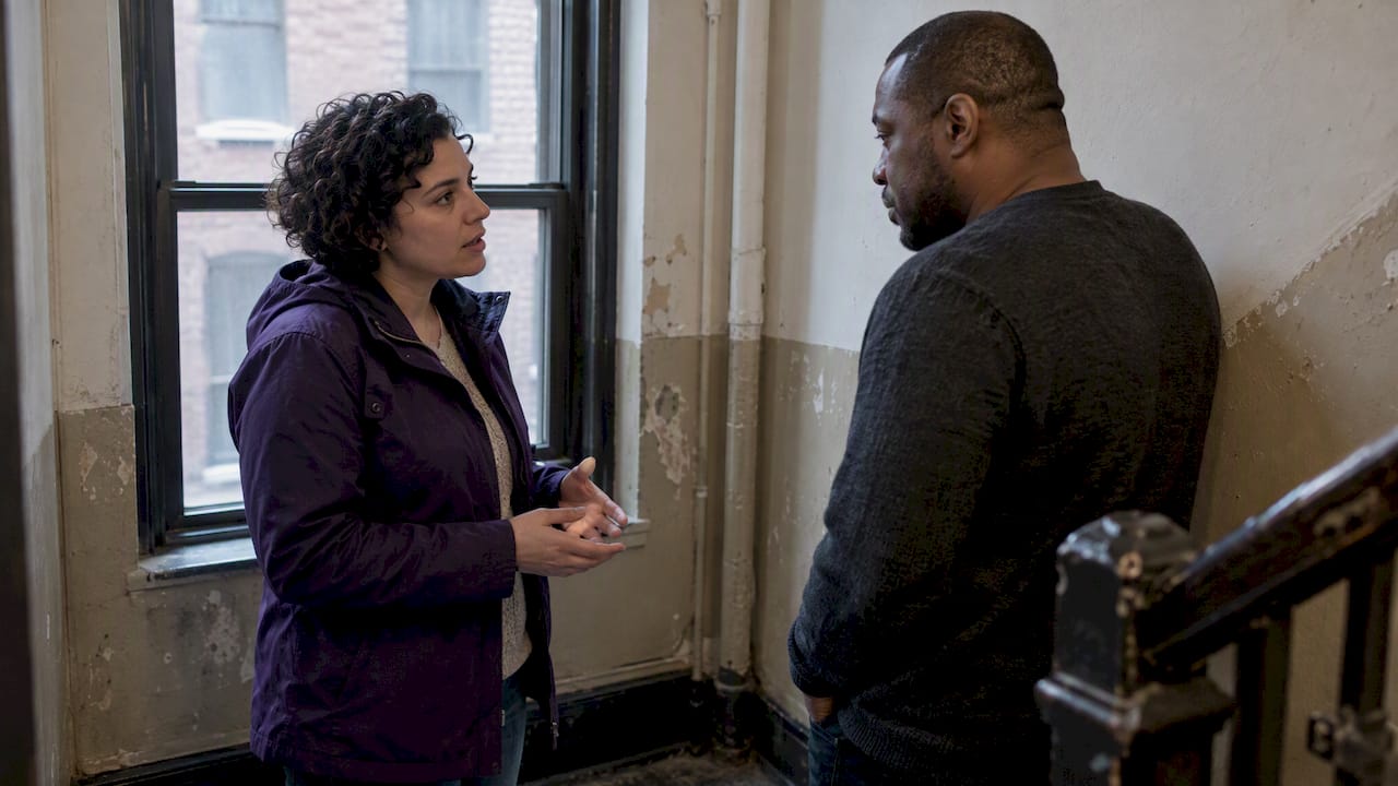 Neighbors having a private supportive conversation